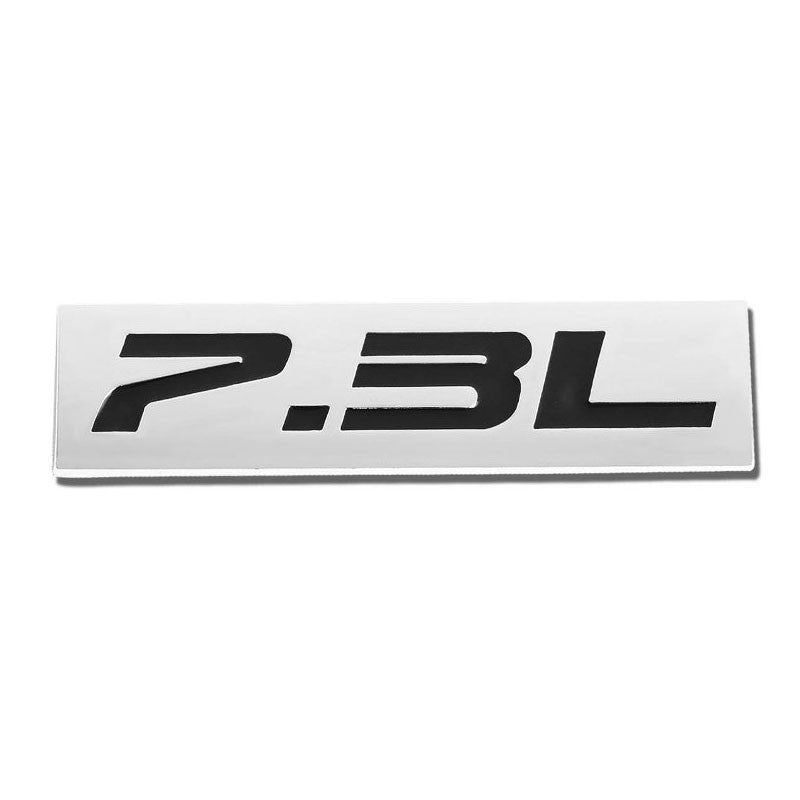 Black/Chrome 7.3L Logo Sign Engine Rear Trunk Polished BADGE DECAL EMBLEM-Exterior-BuildFastCar