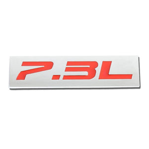 Red/Chrome 7.3L Sign Trim Rear Trunk Race Logo Badge Decal Emblem 3M Tape-Exterior-BuildFastCar