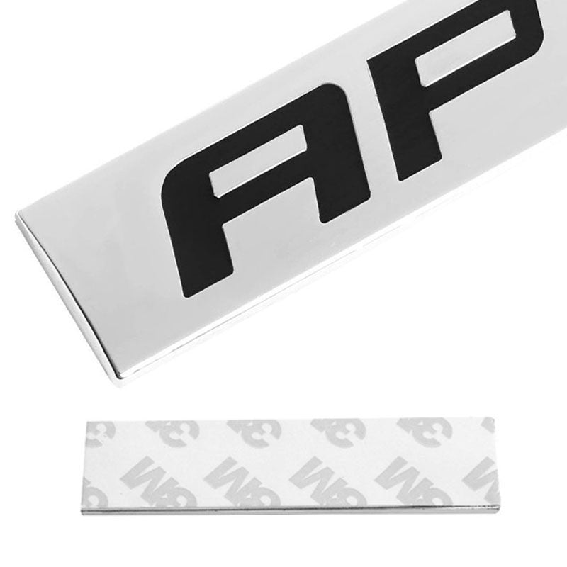 Black/Chrome AP1 Letter Sign Rear Trunk Polished Logo Badge Decal Plate Emblem-Exterior-BuildFastCar