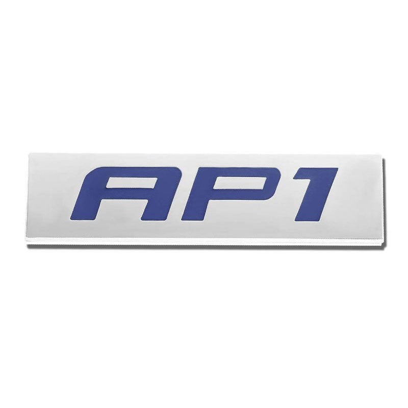Blue/Chrome AP1 Text Logo Plate Rear Trunk Metal Badge Decal Sticker Emblem-Exterior-BuildFastCar