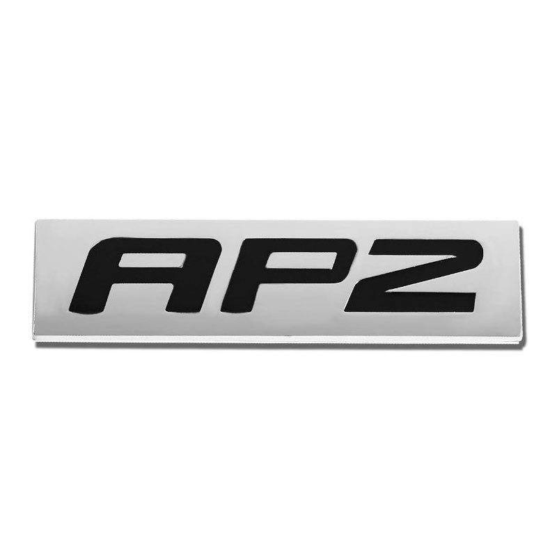 Black/Chrome AP2 Letter Sign Rear Trunk Polished Logo Badge Decal Plate Emblem-Exterior-BuildFastCar