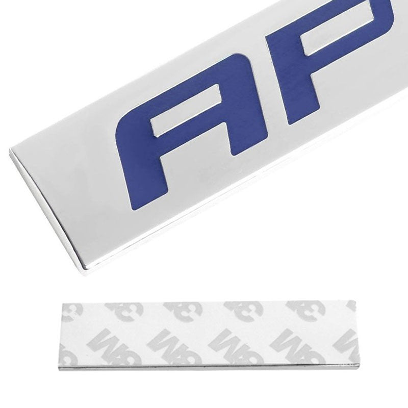 Blue/Chrome AP2 Text Logo Plate Automobile Trunk Metal Badge Decal Emblem-Exterior-BuildFastCar