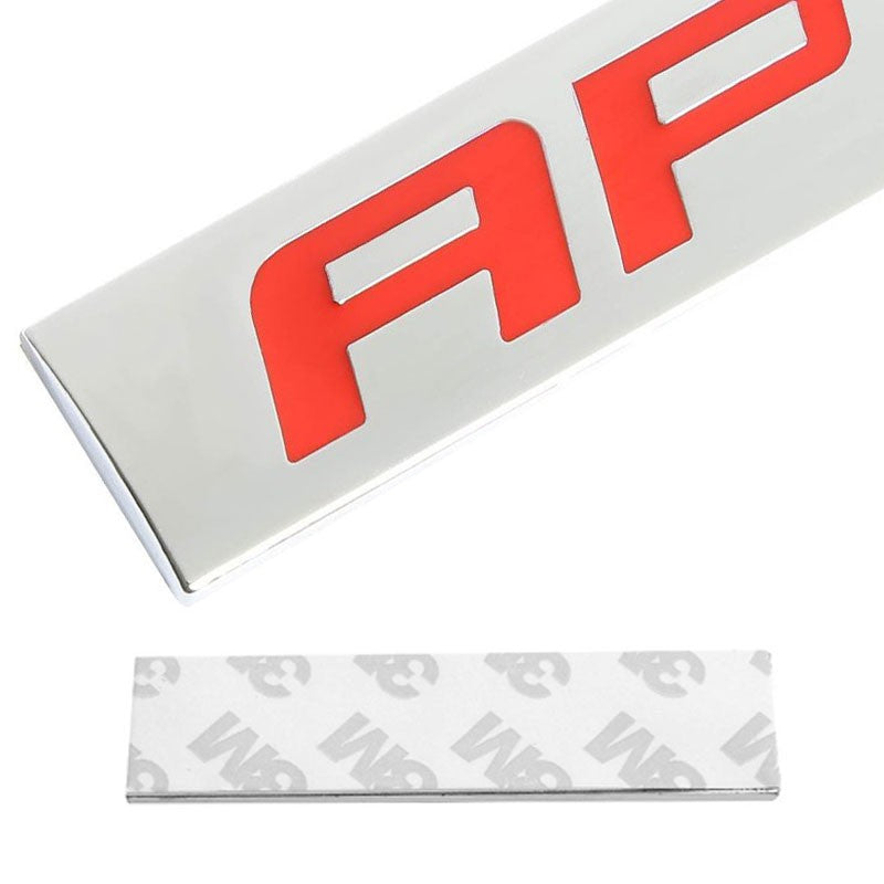 Red/Chrome AP2 Sign Trim Car Trunk Polished Badge Decal Metal Emblem Sticker-Exterior-BuildFastCar