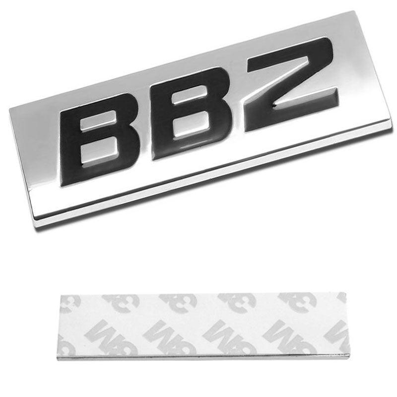 Black/Chrome BB2 Sign Logo Trunk Metal Plate Badge Decal Plate Emblem-Exterior-BuildFastCar