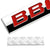Red/Chrome BB6 Sign Trunk Polished TRIM Logo Badge Decal Emblem w/ 3M Tape-Exterior-BuildFastCar