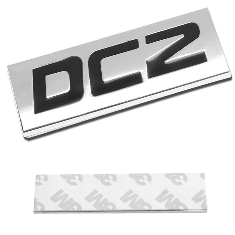 Black/Chrome DC2 Letter Sign logo Engine Trunk Polished Badge Decal Emblem Plate-Exterior-BuildFastCar