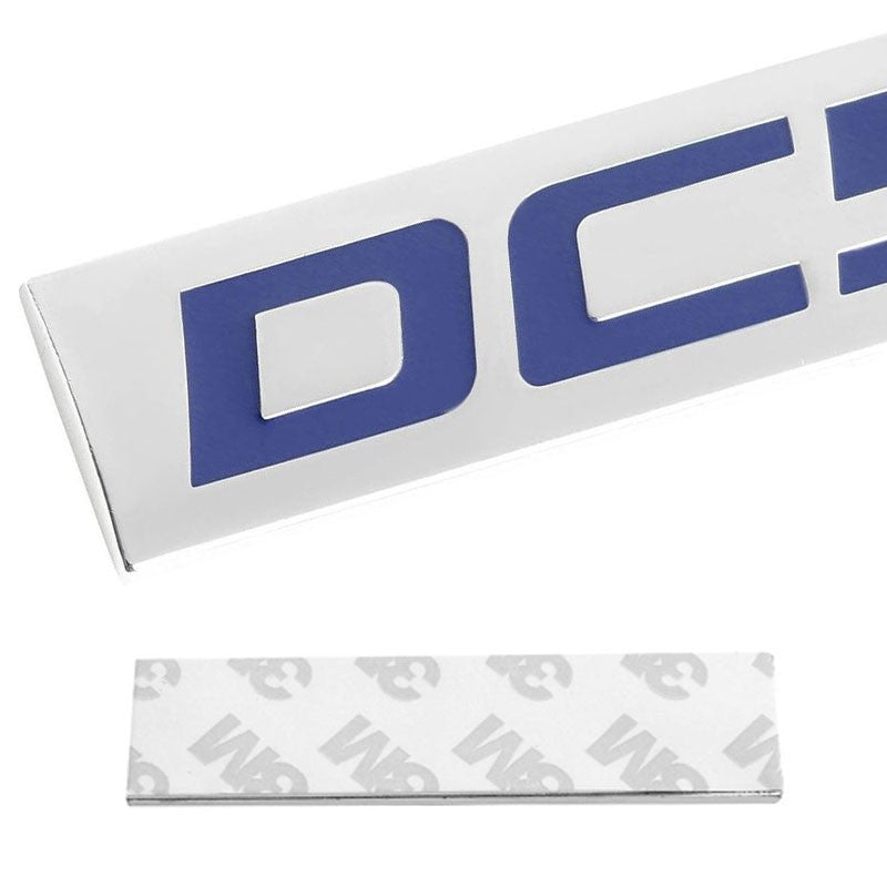 Blue/Chrome DC5 Logo Plate Rear Trunk Metal Badge Decal Sticker Emblem-Exterior-BuildFastCar