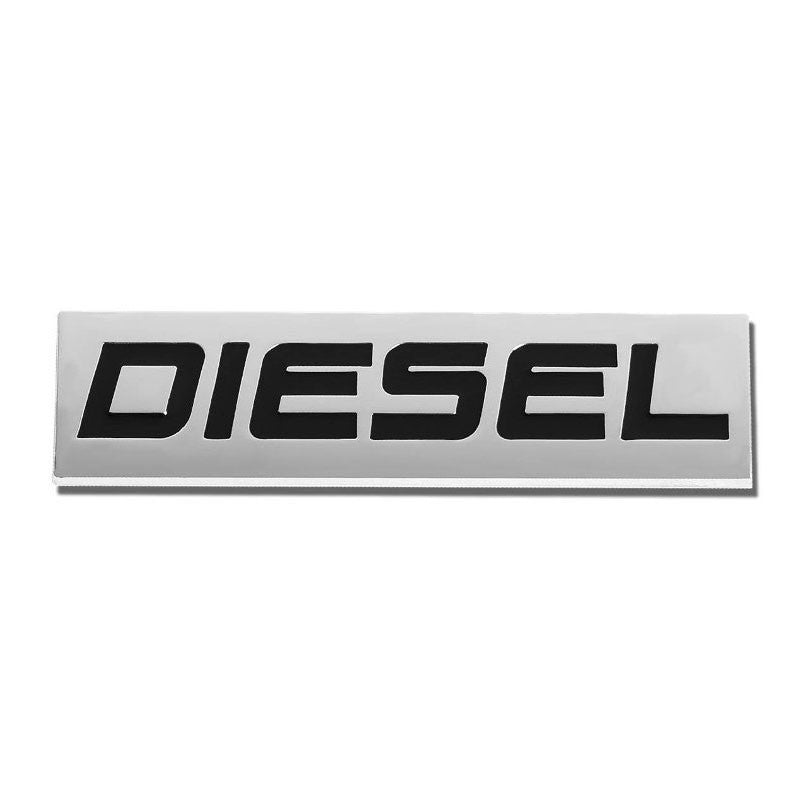 Black/Chrome Diesel DIESEL Letter Sign Trunk Polished Badge Decal Plate Emblem-Exterior-BuildFastCar