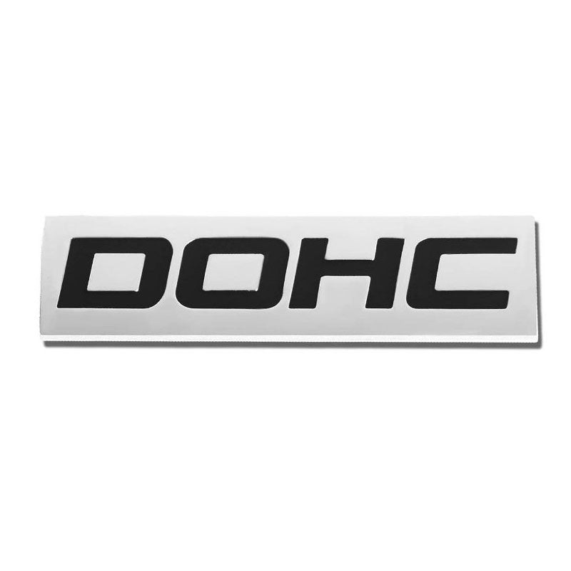 Black/Chrome DOHC Letter Sign Motor Trunk Polished Badge Decal Plate Emblem-Exterior-BuildFastCar