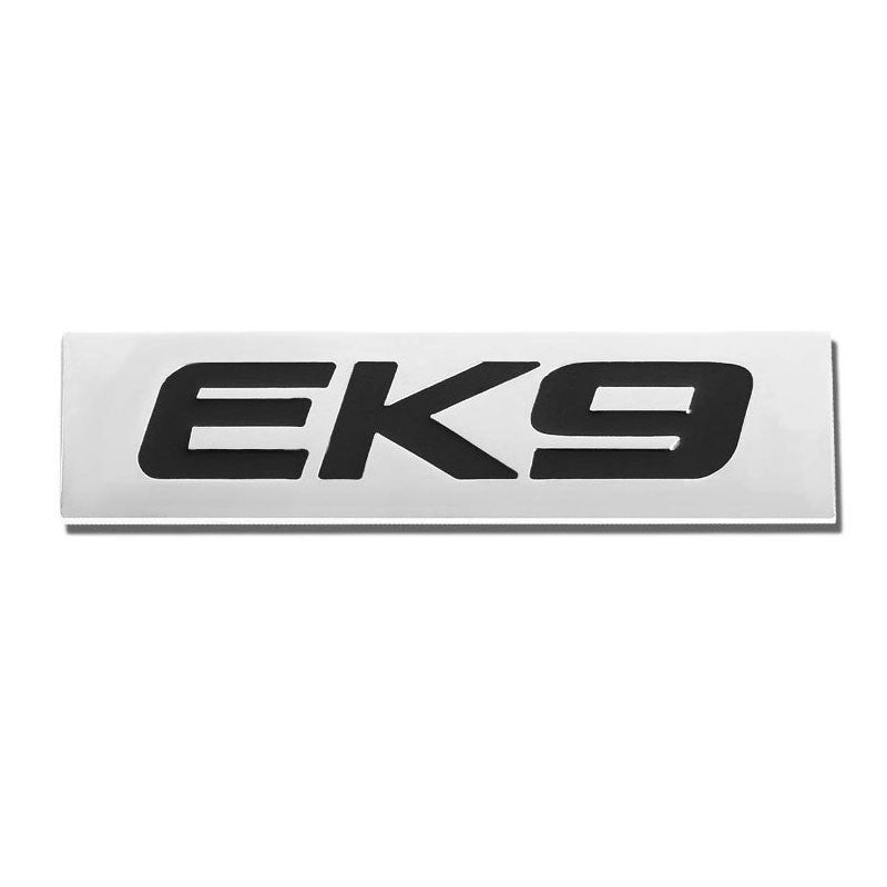 Black/Chrome EK9 Letter Sign Rear Trunk Polished Badge Decal Plate Emblem 4mm-Exterior-BuildFastCar