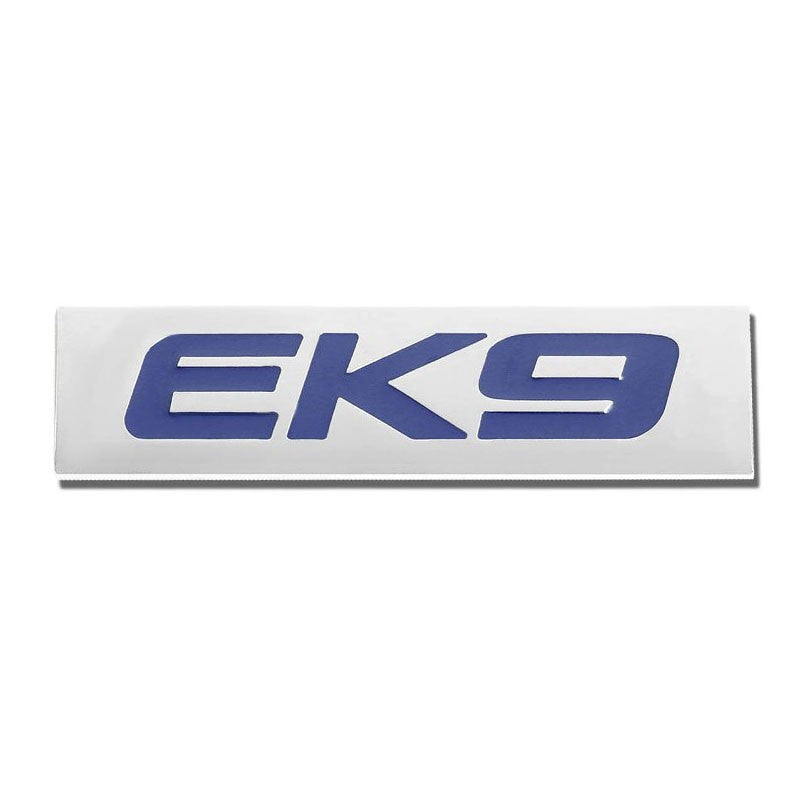 Blue/Chrome EK9 Lettering Logo Plate Rear Trunk Metal Badge Decal Sticker Emblem-Exterior-BuildFastCar