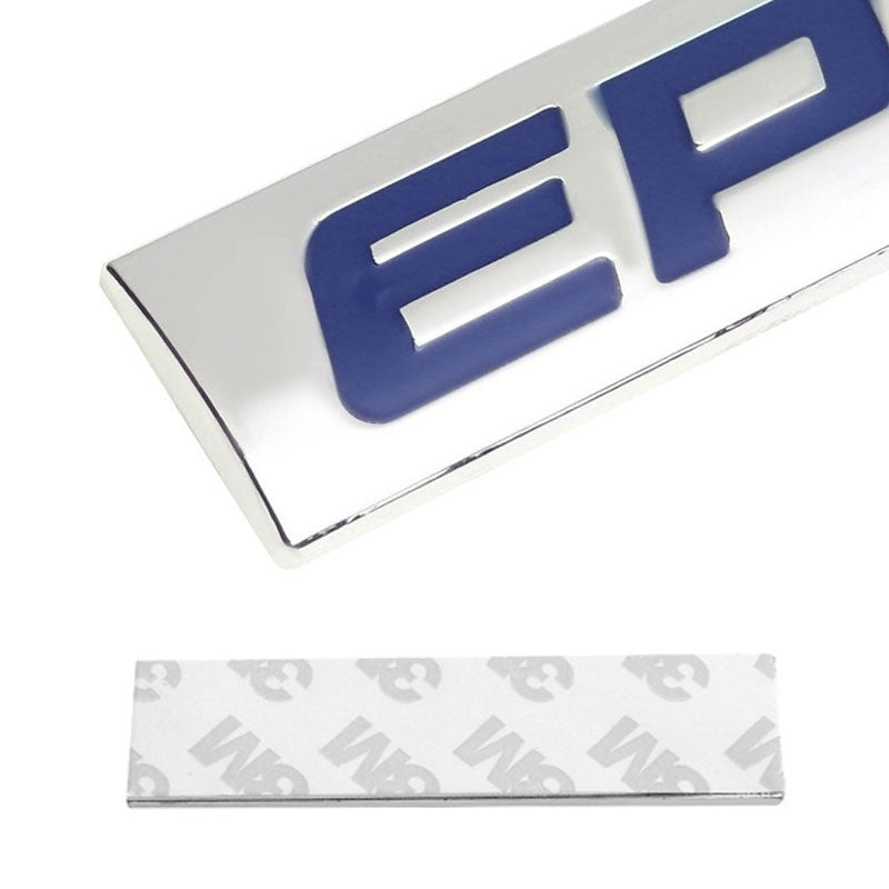 Blue/Chrome EP3 Logo Plate Engine Trunk Metal Sign Badge Decal Sticker Emblem-Exterior-BuildFastCar