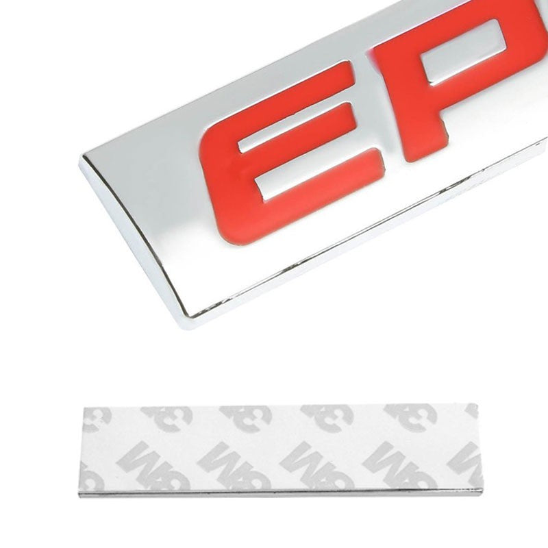 Red/Chrome EP3 Lettering Sign Rear Trunk Polished Logo Badge Decal Metal Emblem-Exterior-BuildFastCar