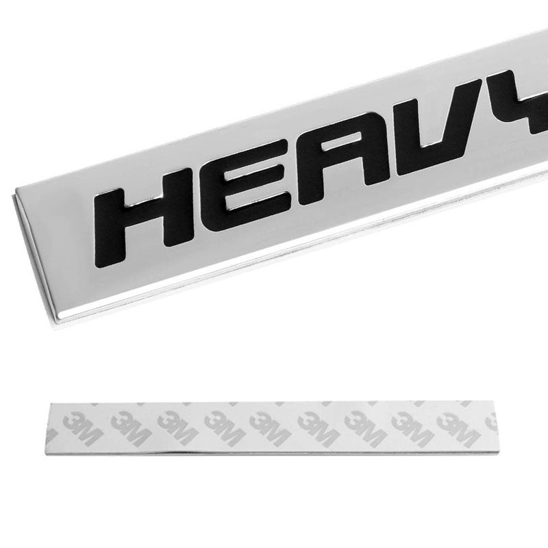 Black/Chrome HEAVY DUTY Letter Sign Rear Trunk Polished Badge Decal Plate Emblem-Exterior-BuildFastCar