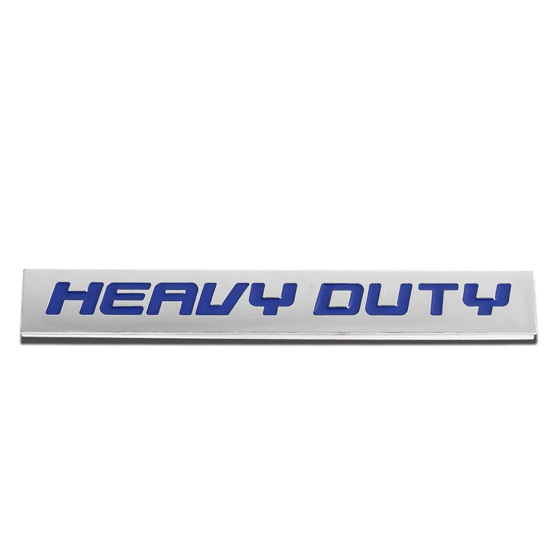Blue/Chrome Heavy Duty Logo Plate Rear Trunk Metal Badge Decal Sticker Emblem-Exterior-BuildFastCar