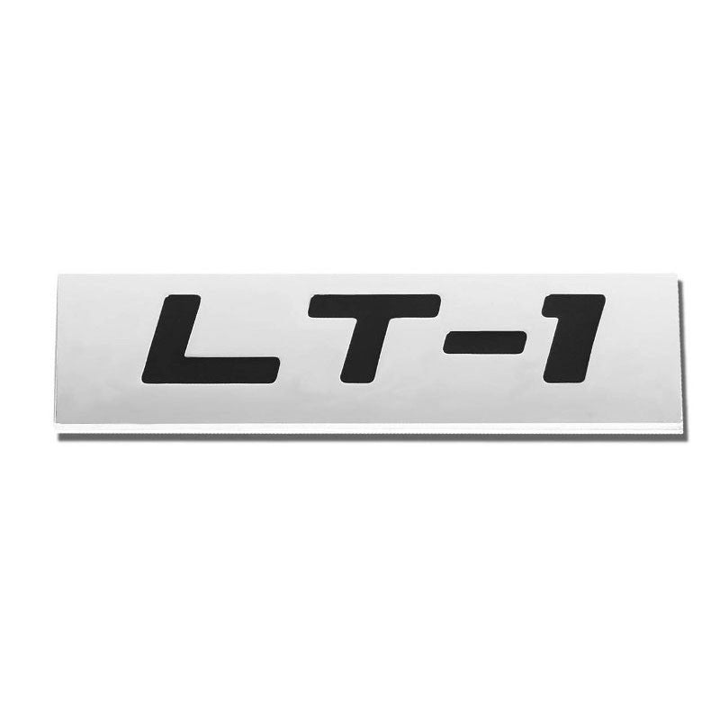 Black/Chrome LT1 Letter Logo Sign Rear Trunk Polished Badge Decal Plate Emblem-Exterior-BuildFastCar