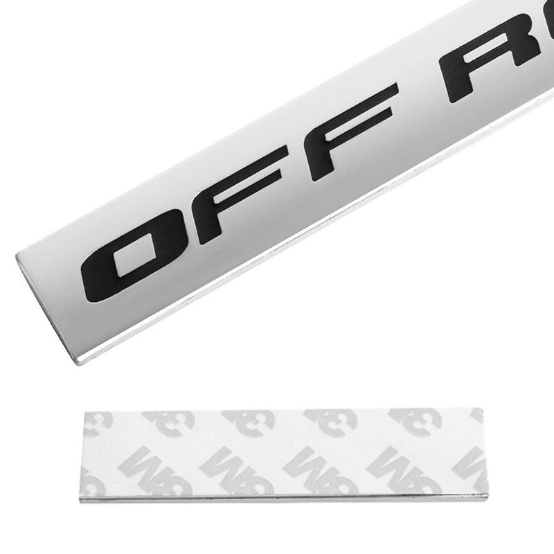 Black/Chrome Off Road Letter Sign Sport Motor Trunk Polished Badge Decal Emblem-Exterior-BuildFastCar