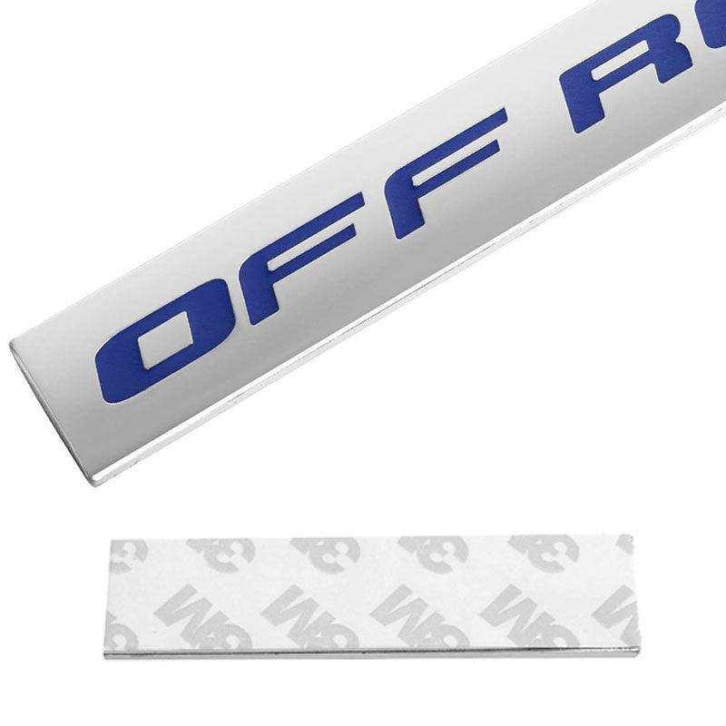 Blue/Chrome OFF ROAD Logo Plate Car RACE Trunk Metal Badge Decal Sticker Emblem-Exterior-BuildFastCar