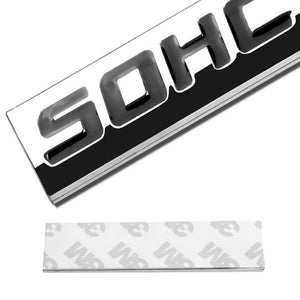 Black/Chrome SOHC Letter Sign Engine Rear Trunk Polished Logo Badge Decal Emblem-Exterior-BuildFastCar
