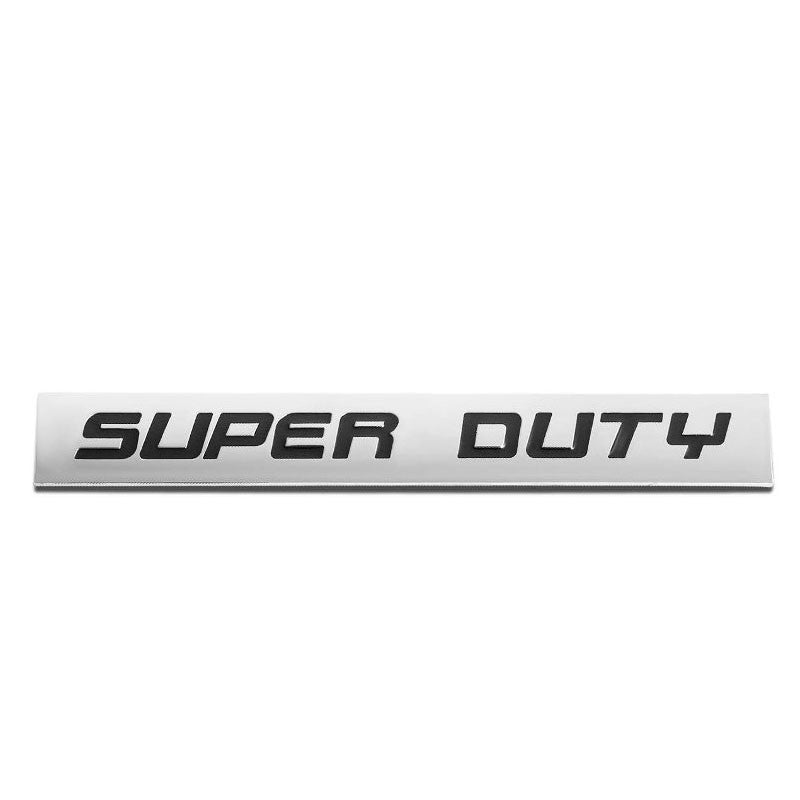 Black/Chrome SUPER DUTY Letter Sign Rear Trunk Polished Badge Decal Plate Emblem-Exterior-BuildFastCar