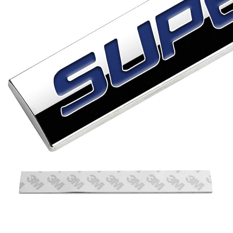 Blue/Chrome SUPER DUTY Text Logo Plate Trunk Metal Badge Decal Sticker Emblem-Exterior-BuildFastCar