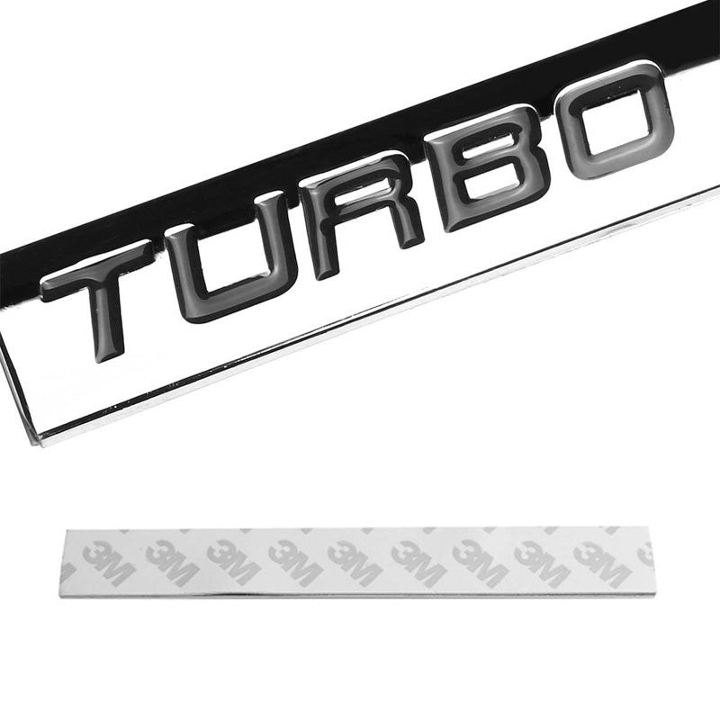 Black/Chrome TURBO DIESEL Letter Sign Rear Trunk Metal Badge Decal Plate Emblem-Exterior-BuildFastCar