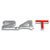 Chrome 2.4T Number Sign Logo Rear Trunk Badge Emblem Decal w/ 3M Adhesive-Exterior-BuildFastCar