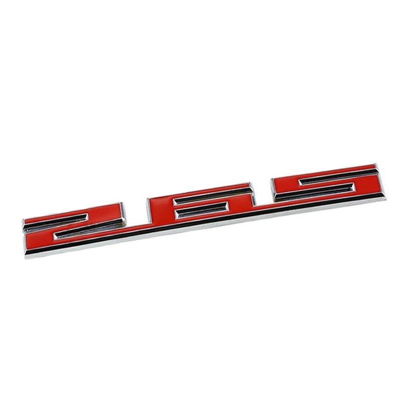 Red/Chrome 265 Logo Racing Sport Car Badge Emblem Polished Decal Plate-Exterior-BuildFastCar