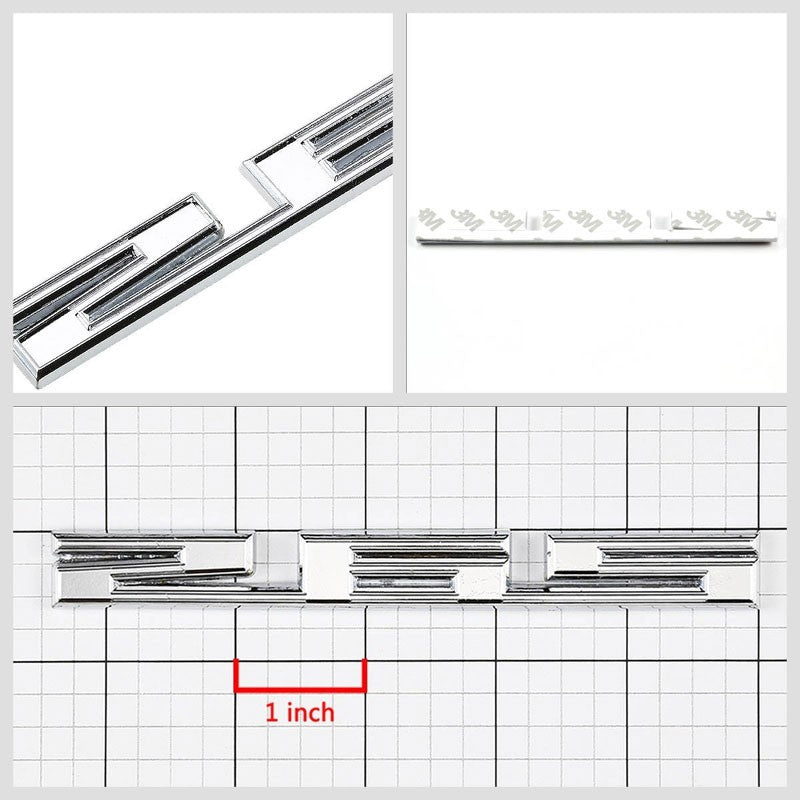 Chrome Polished 265 Cu Sign Logo Number Car Badge Emblem Metal Decal Plate 3M-Exterior-BuildFastCar