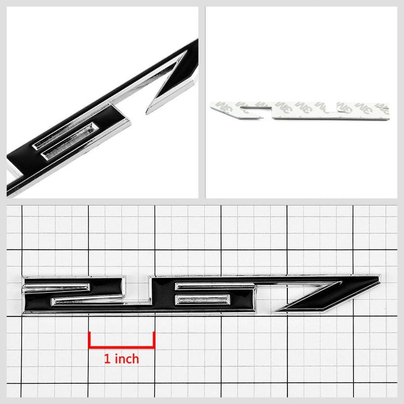 Black/Chrome 267 Cu Sign Logo Number Car Badge Emblem Polished Decal Plate 3M-Exterior-BuildFastCar