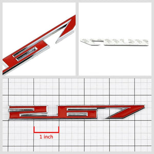Red/Chrome 267 Cu Logo Badge Emblem Metal Trim Decal Plate 3M Adhesive Sticker-Exterior-BuildFastCar