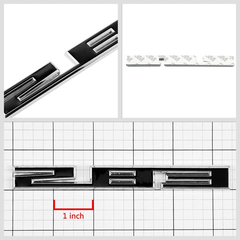 Black/Chrome 283 Cu Sign Logo Engine Badge Emblem Decal Plate 3M Sticker-Exterior-BuildFastCar