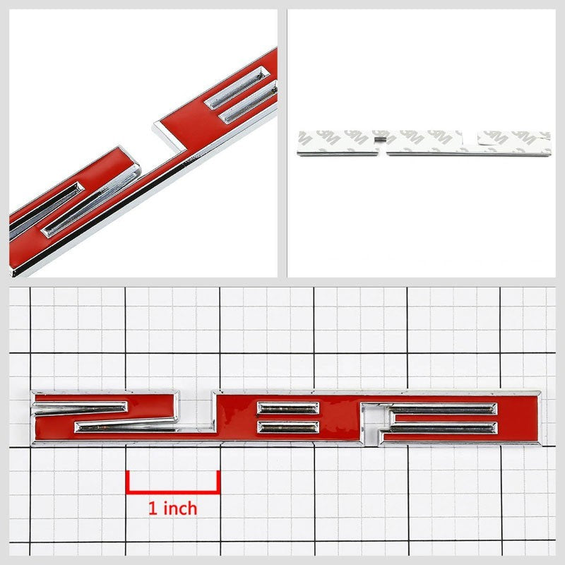 Red/Chrome 283 Logo Racing Sport Car Badge Emblem Polished Decal Plate-Exterior-BuildFastCar