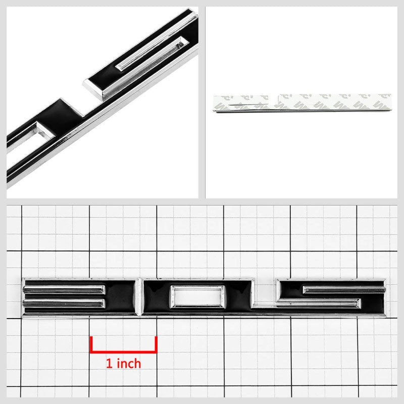 Black/Chrome 305 Cu Sign Logo Engine Badge Emblem Decal Plate 3M Sticker-Exterior-BuildFastCar