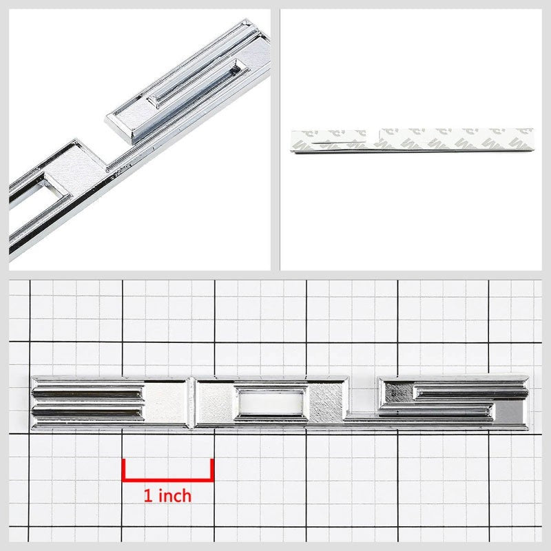 Chrome Polished 305 Cu Sign Logo Number Car Badge Emblem Metal Decal Plate 3M-Exterior-BuildFastCar