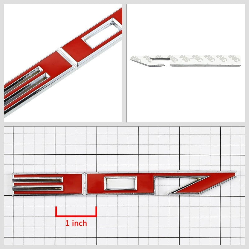 Red/Chrome 307 Logo Sign Engine Sport Car Badge Emblem Polished Decal Plate-Exterior-BuildFastCar