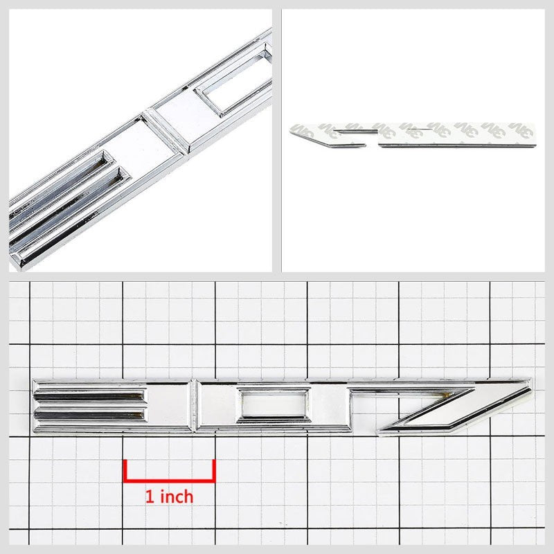 Chrome 307 Cu Sign Logo Car Badge Emblem Polished Decal Plate 3M Sticker-Exterior-BuildFastCar