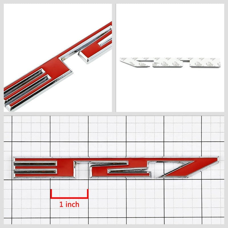 Red/Chrome 327 Logo Sign Engine Sport Car Badge Emblem Metal Decal Plate-Exterior-BuildFastCar