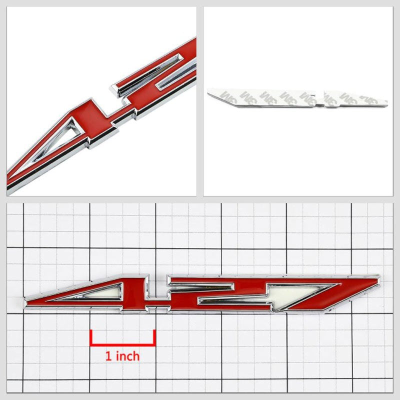 Red/Chrome 427 Logo Sign Turbo Engine Sport Car Badge Emblem Decal Plate-Exterior-BuildFastCar
