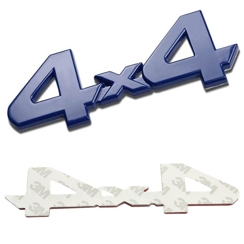 Blue 4X4 Sign Logo Sport Rear Trunk Badge Decal Sticker TRIM Hood Emblem-Exterior-BuildFastCar