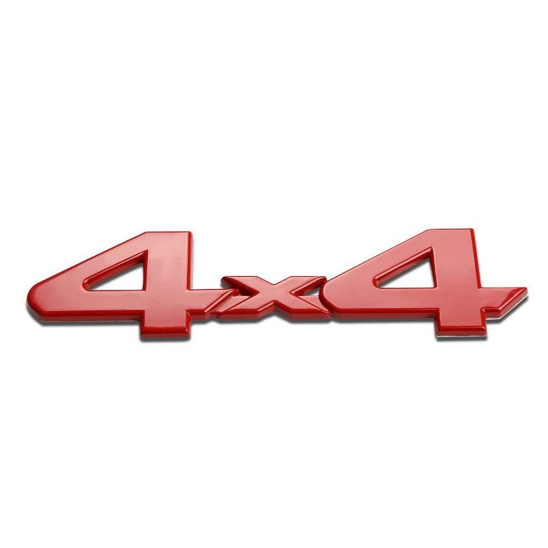 Red 4X4 Letter Sign Trim Rear Trunk Logo text Badge Decal Emblem 3M Tape-Exterior-BuildFastCar