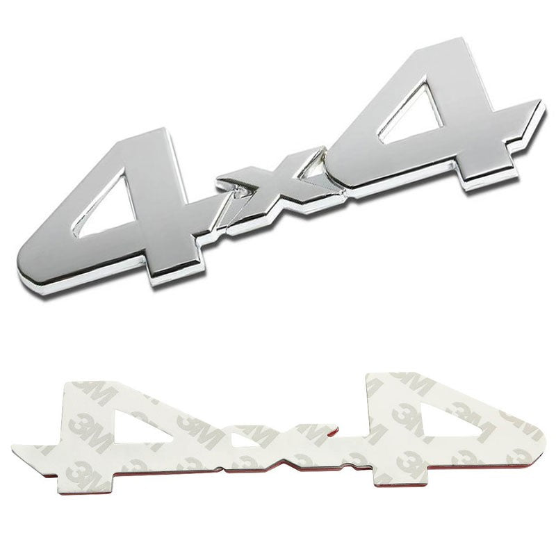 Chrome Metal 4X4 Letter Sign Race Car Rear Trunk Logo Badge Decal Plate Emblem-Exterior-BuildFastCar