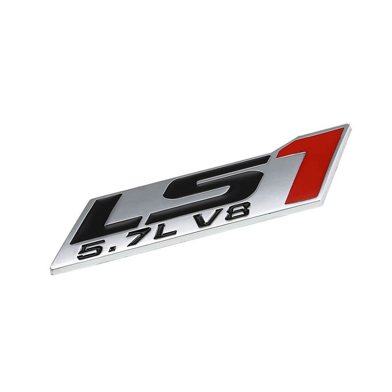 Black/Red 5.7L / LS1 Engine Auto Trunk Badge Emblem Decal 3M Adhesive Sticker-Exterior-BuildFastCar