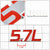 Red/Chrome 5.7L Sign V8 Engine Auto Trunk Badge Emblem Decal Plate Sticker-Exterior-BuildFastCar