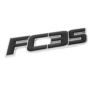 Black FC3S Trim Logo Sign Trunk Badge Emblem Metal Decal 3M Adhesive Sticker-Exterior-BuildFastCar