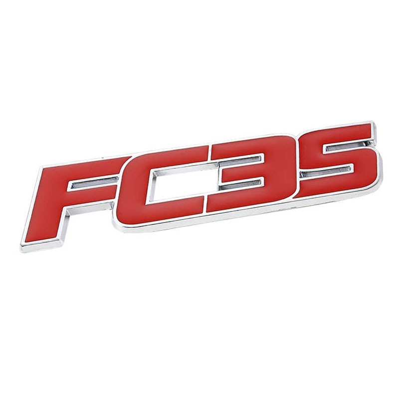 Red FC3S Name Plate Tape on Trunk Badge Emblem Metal Decal 3M Adhesive Sticker-Exterior-BuildFastCar