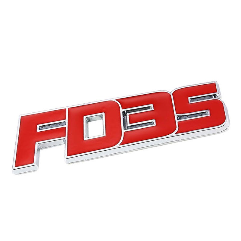 Red FD3S Name Logo Plate Trunk Badge Emblem Metal Decal 3M Adhesive Sticker-Exterior-BuildFastCar