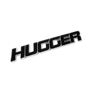 Black Hugger Name Logo Sign Header Badge Emblem Metal Plate Decal 3M Sticker-Exterior-BuildFastCar