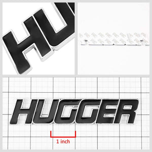 Black Hugger Name Logo Sign Header Badge Emblem Metal Plate Decal 3M Sticker-Exterior-BuildFastCar