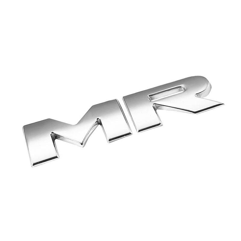 Chrome MR Name Symbol Sign Decal Trunk Logo Badge Emblem Metal Polished 3M-Exterior-BuildFastCar
